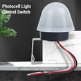 thumbnail image 3 of Outdoor Photocell Light Control, 2Pcs Lock Photocontrol Dusk to Dawn Light Switch, 10A Rainproof Photocell Sensor for Outdoor Parks Streets Parking Lots Sidewalks, 3 of 7