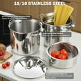 thumbnail image 3 of Cooks Standard Pasta Pot 18/10 Stainless Steel 12-Quart, Spaghetti Cooker Steamer Stock Pot Multipots with Strainer Insert, Pasta Basket, Stay Cool Handles, 4-Piece, 3 of 10