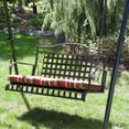 thumbnail image 3 of International Caravan Wrought Iron Hanging Porch Swing, Antique Black, 3 of 5