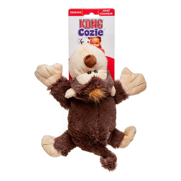 KONG Cozie Plush Spunky the Monkey Dog Toy, Small 