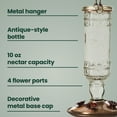 thumbnail image 3 of Perky-Pet Clear Antique Bottle Hummingbird Feeder - 10 oz Capacity, 3 of 12