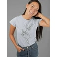 thumbnail image 2 of Hand Holding Leaves T-Shirt Women -Image by Shutterstock, Female Medium, 2 of 4