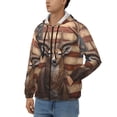 thumbnail image 3 of Kdxio Deer American Flag Wall Print Men Hoodies Casual Hoodies for Men with Zip Pockets Full Zip Long Sleeve Sweatshirt Sports Hooded Jacket-X-Large, 3 of 5