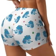 thumbnail image 2 of Sigee Cartoon Poodle Dog Print Women's High Waist Workout Shorts - Squat Proof, Tummy Control, Yoga and Gym Activewear-, 2 of 9
