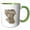 Green/White, variant on 3drose, Hemera Aphrodisias Sebasteion Vector Art, 11oz Two-tone Green Mug