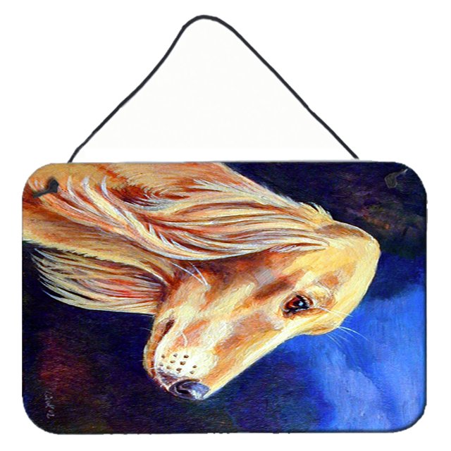 Láminas para colgar en la pared o puerta de Metal de Aluminio Caroline's Treasures Saluki 8 x 12