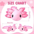 thumbnail image 1 of Juguete de peluche con forma de salamandra de ajolote, 2 piezas, rosa, 36 cm, 1 of 4