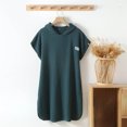 thumbnail image 1 of TIMIFIS Robe de Nuit Confortable pour Filles Haut de Pyjama Chemise de Nuit Col Ras du Cou Confortable Couleur Unie Décontractée Manches Longues Vêtement de Nuit Léger pour Dormir Tenue de Nuit Stylée pour Enfants, pour 4-12 Ans, 1 of 5