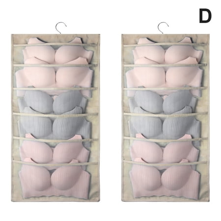 

Double-Side Hanging Underwear Organizer Hanging Underpants Bra Socks Storage Bag