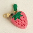 thumbnail image 2 of Peach Fruit Charm Coin Purse, Strawberry Coin Purse, Waterproof Leather Fruit Bag Charm Bag Keychain, Pu Cute Keychain Mini Pouch for Ai-rtag Wallet Gift for Girl Women (tangerine*1pcs), 2 of 7