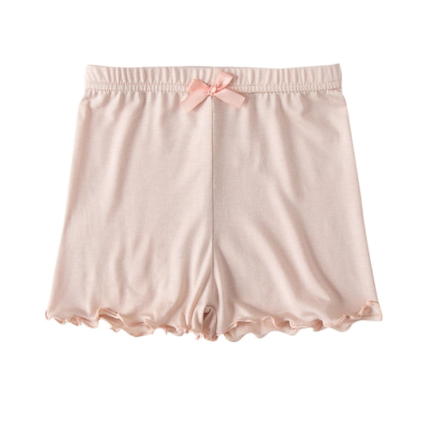 Odeerbi 1-10 Años Niñas Pantalones Cortos de Bicicleta Modal Safety Under Dress Slip Pantalones Cortos Yoga Dance Pantalones Cortos Verano Elastic Waist Bow Leggings Pantalones Cortos