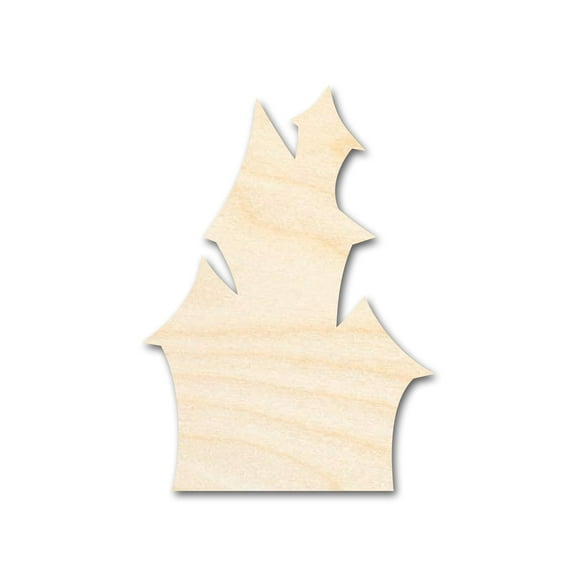 Bigger Better | Unfinished Wood Haunted House Shape |  DIY Craft Cutout 36" / 1/4"