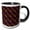Black/White, variant on 3drose, Multicolored Seamless Geometrical Dot Pattern Background Design, 11oz Two-tone Red Mug