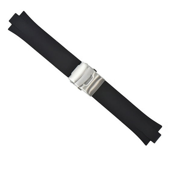 24MM 11MM RUBBER DIVER STRAP BAND FOR ORIS AQUIS TT2 F1 7542 7560 BLACK TOP QLTY