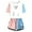 Z02 Sky Blue, variant on Girls Clothes Summer Toddler Girls Color Block Short Sleeve T-Shirt & Pants Sweatsuit Outfit Set Comfortable Sportswear 6-7 Years #Blue