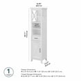 thumbnail image 6 of Bush Furniture Key West Tall Narrow Bookcase Cabinet in White Ash, 6 of 7