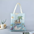 thumbnail image 2 of Pusheen Cat Bolso de tela con estampado de lienzo para mujer, bolsa de compras reutilizable y estética, con cremallera interior, regalo para mujer,40*45cm., 2 of 6