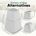 thumbnail image 7 of Home Intuition Bed Risers Heavy Duty Adjustable Furniture Riser 3, 5 or 8-Inch, 4 Pack, 8-Piece Set (White), 7 of 7