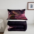 thumbnail image 4 of Japanese Style Bedding Set Twin Size Moon Cherry Blossom Comforter Set Romantic Night Sky Scenery Quilt Set for Kids Teens Girls Women Room Decor Exotic Pink Duvet Insert, 4 of 7