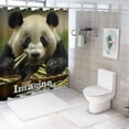 thumbnail image 7 of Orinice Giant Panda Bathroom Decor Set, Colorful Luxurious Graphic Print Polyester Fabric Shower Curtain Set with Hooks, Mother's Day Bathroom Decoration Gift 60x72, 7 of 7