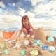 thumbnail image 3 of Juguetes de Exterior para Niños Pequeños, 11 Piezas de Arenero con Cubo Plegable, Juego de Arena para Playa, Pala, Rastrillo, Moldes de Arena, Juguete de Jardín, Juguetes de Playa para Niños y Niñas., 3 of 4