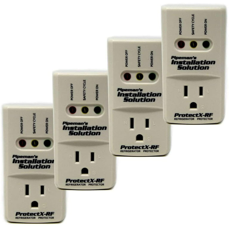 4 Pack Pipeman's Installation Solution AC 85-135v Surge Protector 1800 Watts, White