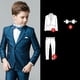 thumbnail image 3 of Conjunto de 3 piezas de chaleco y pantalón blanco para niños, traje para bautismo, boda, graduación, vestido elegante para bebés y adolescentes, disfraz de fiesta, 3 of 5