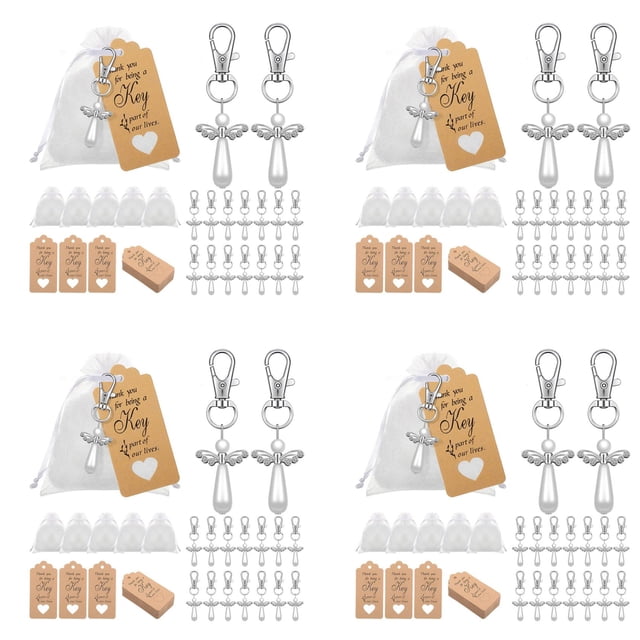 80 Piezas de Regalo de Agradecimiento Llaveros de Favores de la Boda de