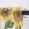 thumbnail image 5 of Sunflowers Valance Curtains for Kitchen/Living Room/Bathroom/Bedroom Window, Rod Pocket Small Topper Half Short Window Curtains Voile Sheer Scarf, Farmhouse Retro Butterfly Beige Yellow 54"x18", 5 of 8