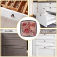 thumbnail image 6 of 4 Pcs Cabinet Handle Drawer Pulls Flowers and Berries Knobs with Screws Square Furniture Office Cabinet Knob Decoration, 6 of 7