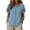 Light Blue, variant on Ashirexll Summer Tops for Women Casual Linen Blouse Short Sleeve Floral Embroidery Lace Detail Summer Top for Daily