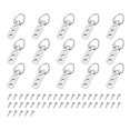 thumbnail image 1 of Uxcell 15Pcs D-Ring colgadores de imágenes con tornillos, hardware de colgado de imágenes de tres agujeros, ganchos para obras de arte plateados, 1 of 6