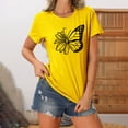 thumbnail image 1 of YLHFASHION T-shirt à Manches Courtes pour Femmes, Couleur Unie, Coupe Ample, Col Rond, Imprimé, jusqu'à 50 % de Rabais T-shirt à Manches Courtes pour Femmes, 1 of 4