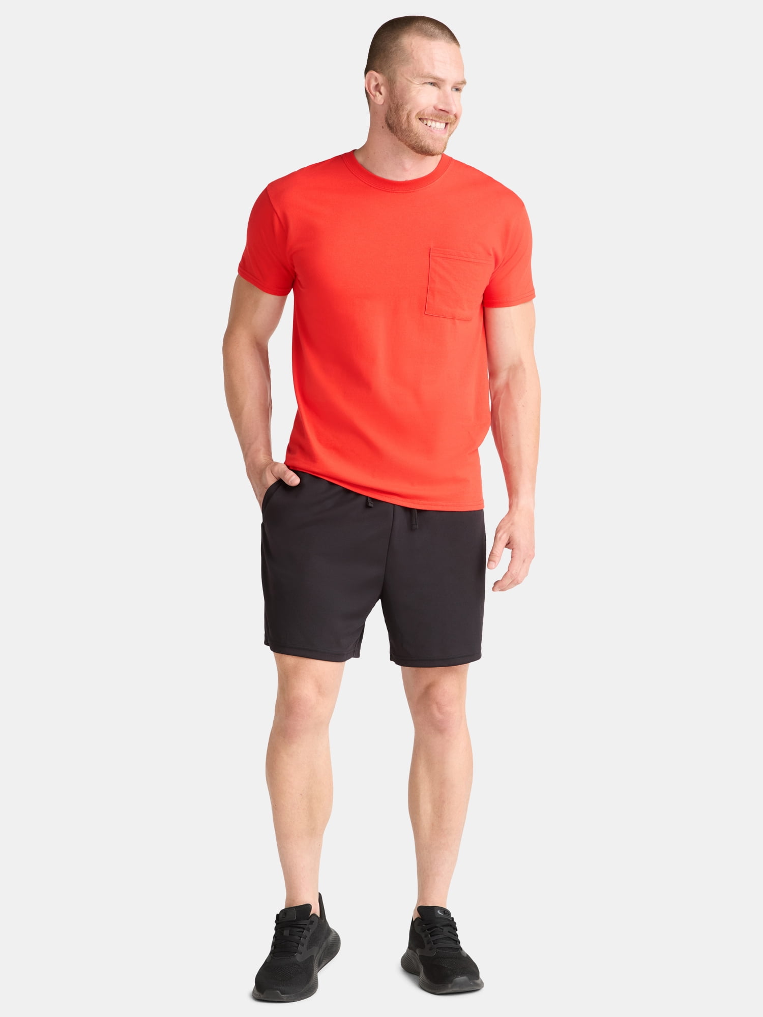 Athletic Works Men's and Big Men's Cotton Pocket Tee, Sizes XS-5XL and Tall Sizes