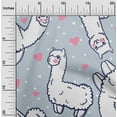 thumbnail image 2 of oneOone Cotton Poplin Grayish Blue Fabric Sheep Nursery Decor Quilting Supplies Print Sewing Fabric By The Yard 42 Inch Wide, 2 of 6