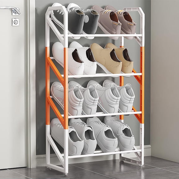 sruoe Shoe Racks, Shoe Rack for Entryway Single Shelf, Shoe Rack for Front Door Entrance, Shoe Storage, for Multilayer Home Shoe Rack, Stainless Steel Shoe Rack