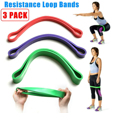 EEEKit Resistance Loop Band Set 3Pcs, Heavy Duty Fitness Exercise Bands for Strength Training Working Out, Physical Therapy, Muscle Training, Lose