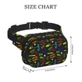 thumbnail image 4 of Honeii Pixel Game Print Square Double Layer Waist Bag,Waist Belt Bag Fashion Fanny Women and Men,For Travel Running Hiking Walking, 4 of 9