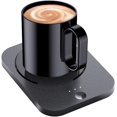 thumbnail image 1 of Cup Heater, Coaster, Electric Coffee Cup Warmer, Cup Warmer, Pad with Electric Heating Plate, Touch Switch, 5-Step Temperature Control, 45° to 140°C, Cup Warmer for Office and Home, 1 of 5