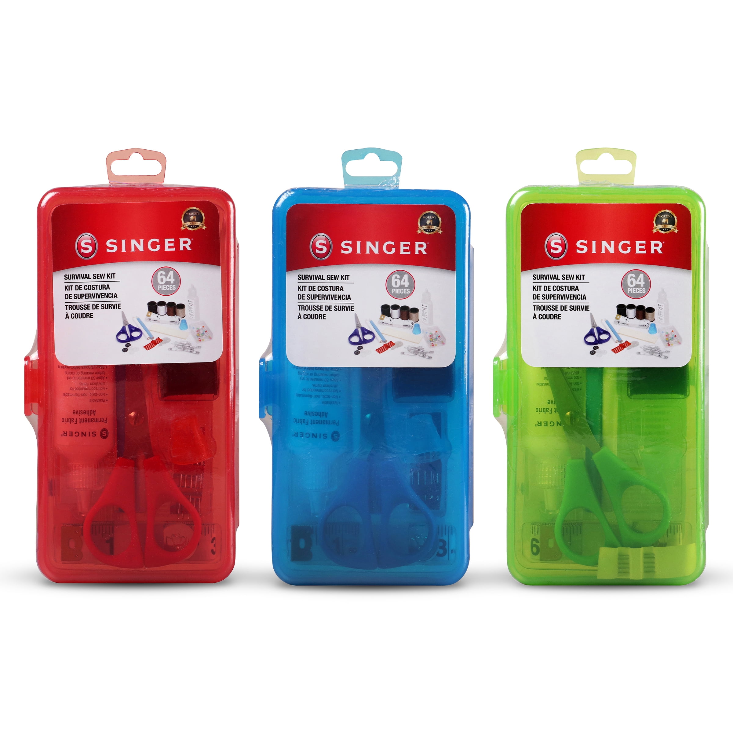 SINGER Survival Sew Kit with Storage Case, 64 pcs