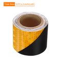 thumbnail image 2 of Uxcell Reflective Tape, 3 Roll 10 ft x 2-inch Adhesive High Visibility Safety Tape Reflector, Yellow Black, 2 of 6