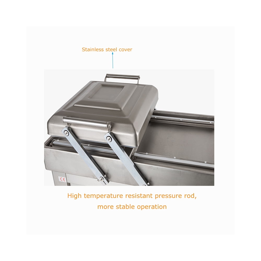 Two Chamber Vacuum Sealer Packaging Machine Food Saver Home Commercial Sealing Bars 220V 15.7 Inch