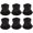 Color Black 6pack, variant on Gaiter Bandana Mask: 6 Pack Cooling Mask Ski Scarf Breathable Cover Balaclava