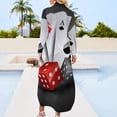 thumbnail image 3 of Playing Cards Aces And Dice Long Sleeved Shirt Dress evening dress woman summer woman dress Long veiled dresses, 3 of 7