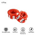 thumbnail image 3 of Tuercas Hexagonales de Aluminio Unique Bargains M4 Rojo 4Pcs, 3 of 6