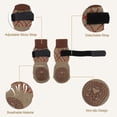 thumbnail image 3 of Unique Bargains 4Pcs Non-Slip Dog Socks with Adjustable Tapes Beige M, 3 of 7