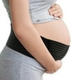 thumbnail image 1 of Faja de embarazo, soporte para el vientre, bandas de soporte para mujeres embarazadas, bandas de soporte ergonómicas ajustables, tamaño mediano, color negro, 1 of 7