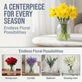 thumbnail image 6 of Unique Bargains Modern Geometric Wide Mouth Glass Flower Vase Clear 4.5"x4.5"x6.3", 6 of 6