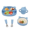 thumbnail image 4 of Kit De Alimentación InfantilDiseño De Ventosa Kit De Alimentación De Bebé Diseño De Oso Inofensivo Seguro Para Viajes Para El Hogar Para Bebés ANGGREK Otros, 4 of 8