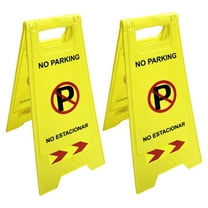 2-Pack No Parking A-Frame Floor Signs, Outdoor, 24x12 Inches